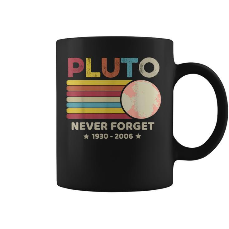 Pluto Never Forget 1930 2006 Vintage Space Science Outfit Coffee Mug