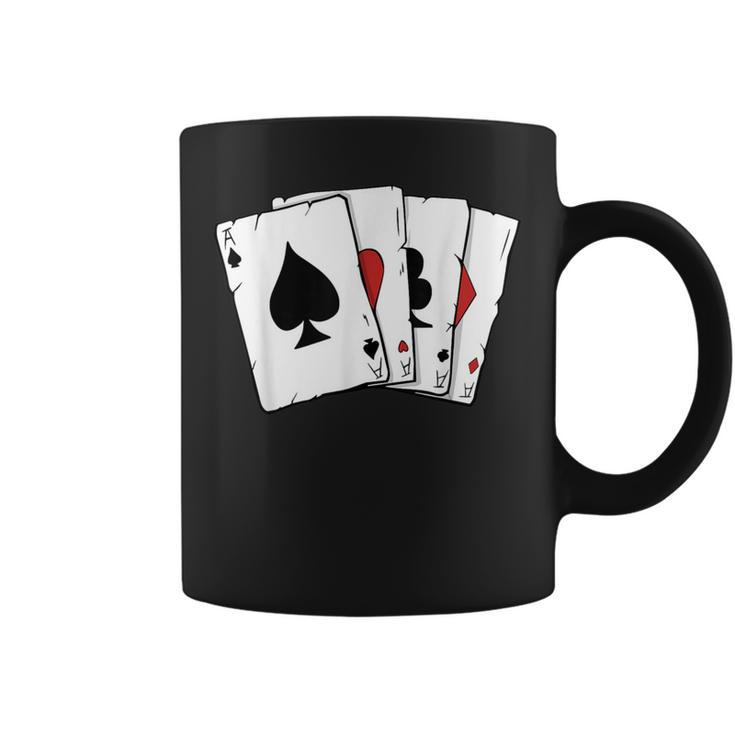 Poker Cards Four Aces Poker Lovers Coffee Mug