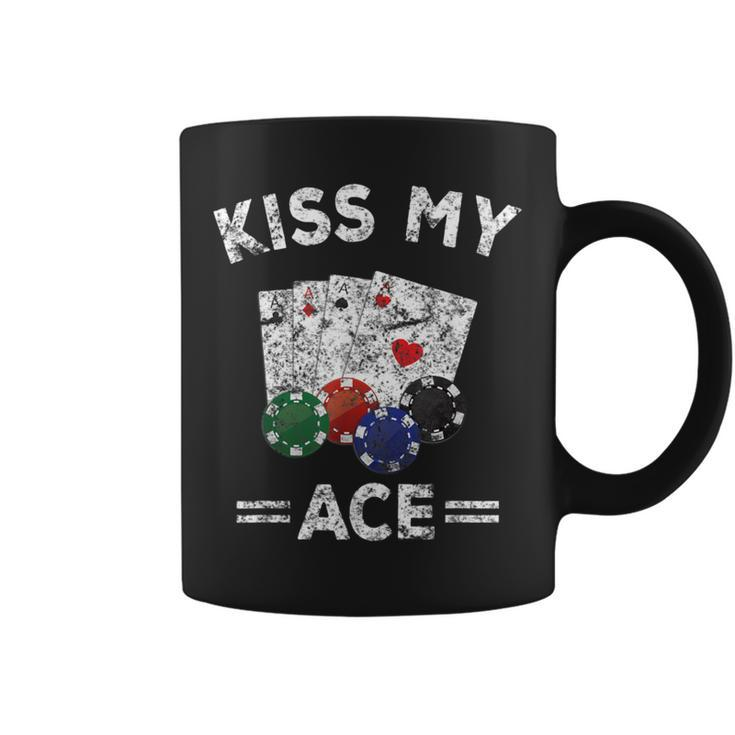 Poker Kiss My Ace Vintage Coffee Mug
