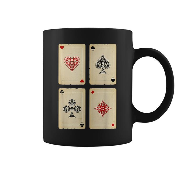 Poker Texas Hold'em Gambling Casino 4 Aces Poker Coffee Mug