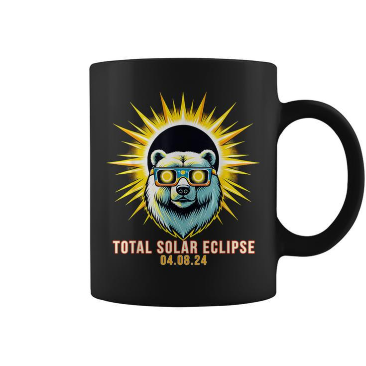 Polar Bear Watching Total Solar Eclipse Coffee Mug