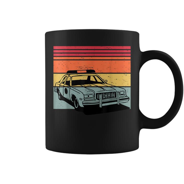 Police Car Tv Cop Shows Vintage Retro 70S & 80'S Sunset Coffee Mug