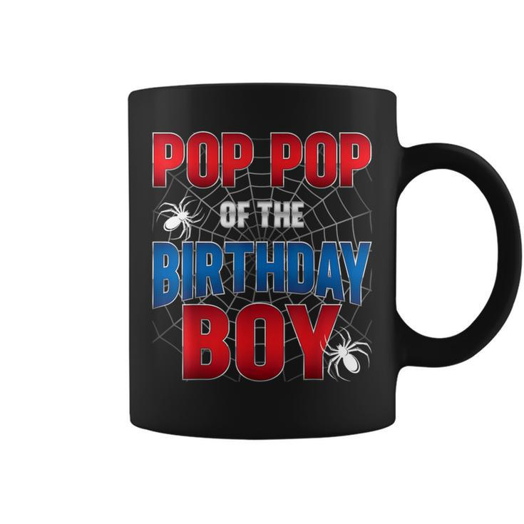 Pop Pop Of Birthday Boy Costume Spider Web Birthday Party Coffee Mug