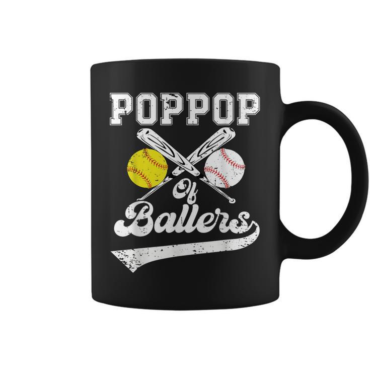 Poppop Of Ballers Softball Baseball Player Father's Day Coffee Mug