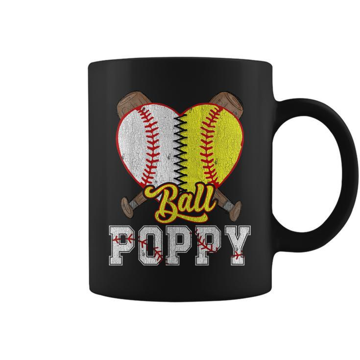Poppy Of Both Ball Poppy Baseball Softball Pride Coffee Mug