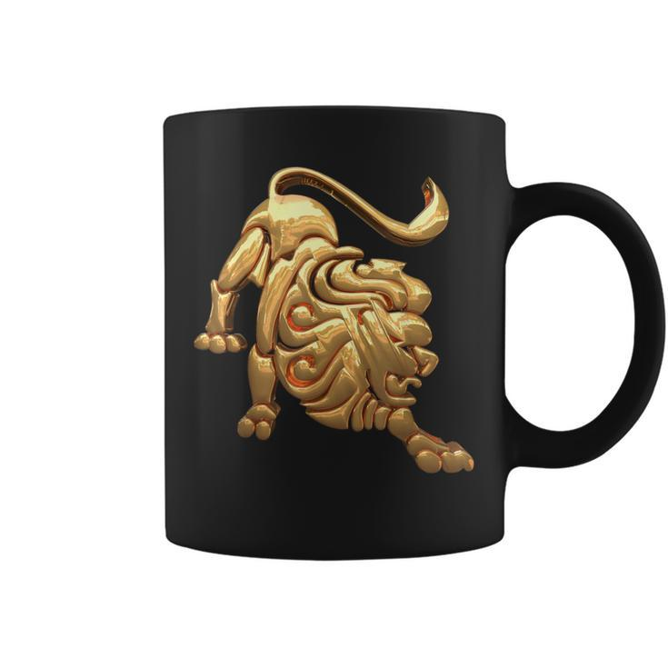 Powerful Lion Leo Sign Nature Courage Hustle Motivate Coffee Mug