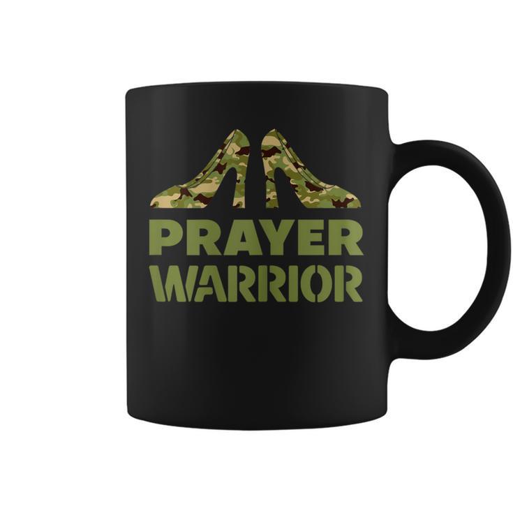 Prayer Warrior Camo Heels Christian Faith God Jesus Women Coffee Mug