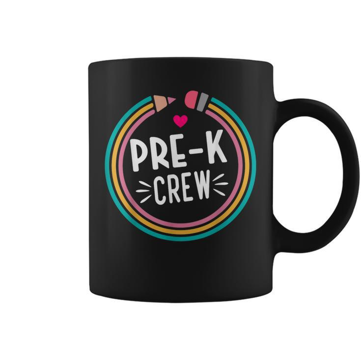 Pre-K Crew Happy First Day Of School Preschool Teacher Coffee Mug