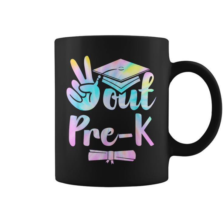 Prek Graduation Peace Out Pre K Tie Dye End Of School Coffee Mug