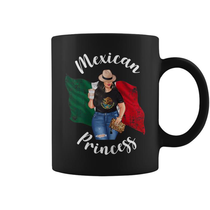 Pretty Mexican Princess Mexico Flag Patriotic Loves Coffee Coffee Mug