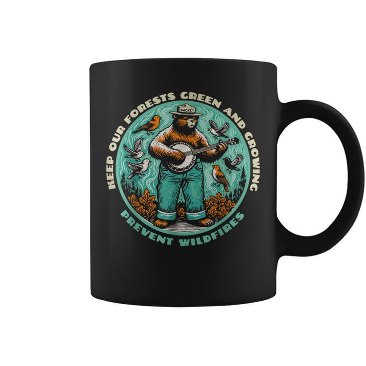 Prevent Wildfires Smokey Bear Banjo & Birds Coffee Mug