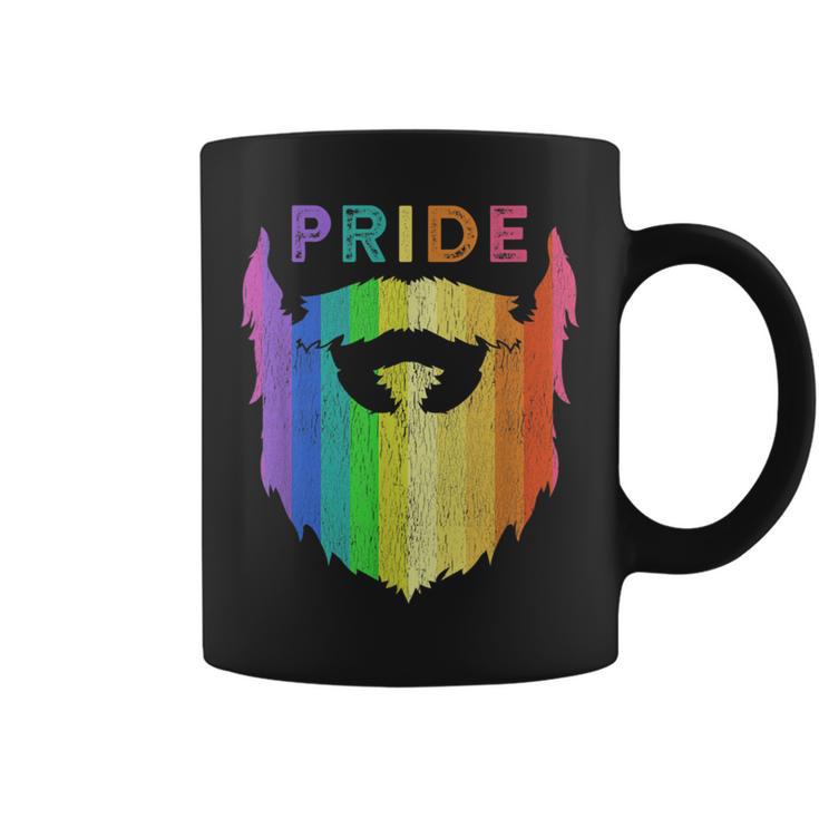 Pride Rainbow Beard Lgbtq Gay Pride Day Quote Saying Meme Coffee Mug