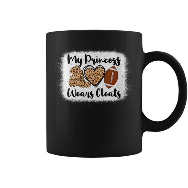 My Princess Wears Cleats Football Mom Leopard Football Girl Coffee Mug