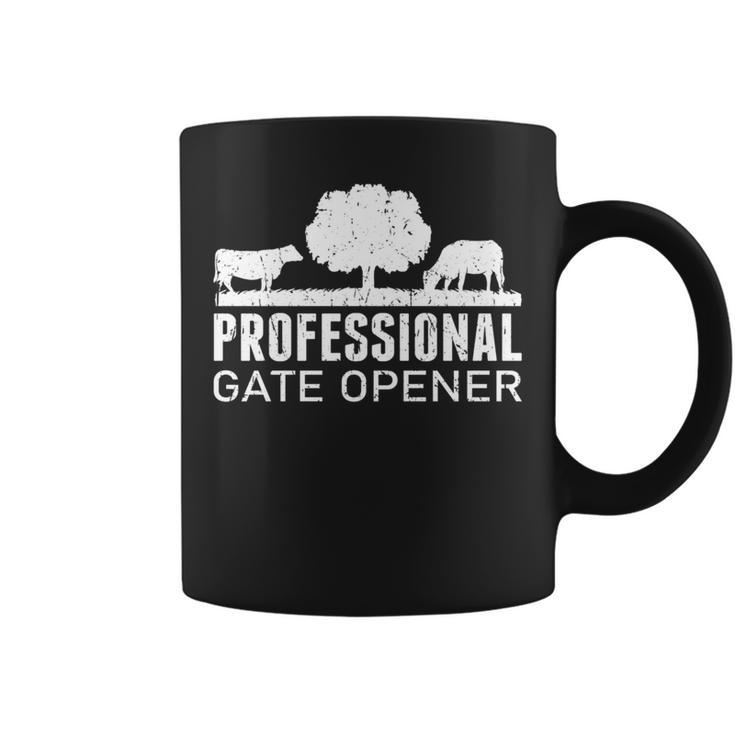 Professional Gate Opener Cow Farm Coffee Mug