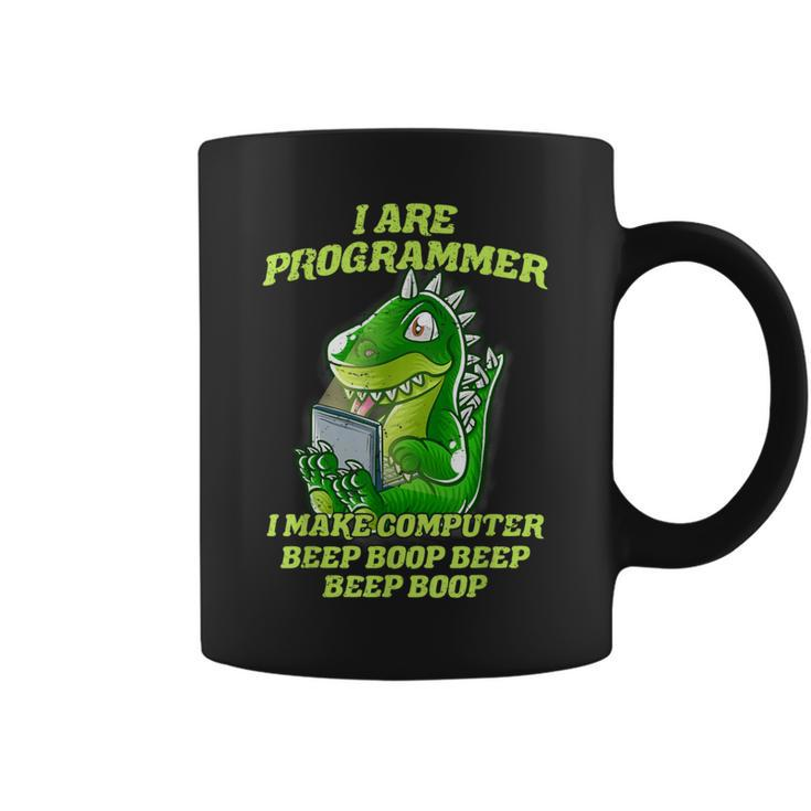 I Are Programmer T-Rex Dinosaur Nerd Dino Programmer Tassen