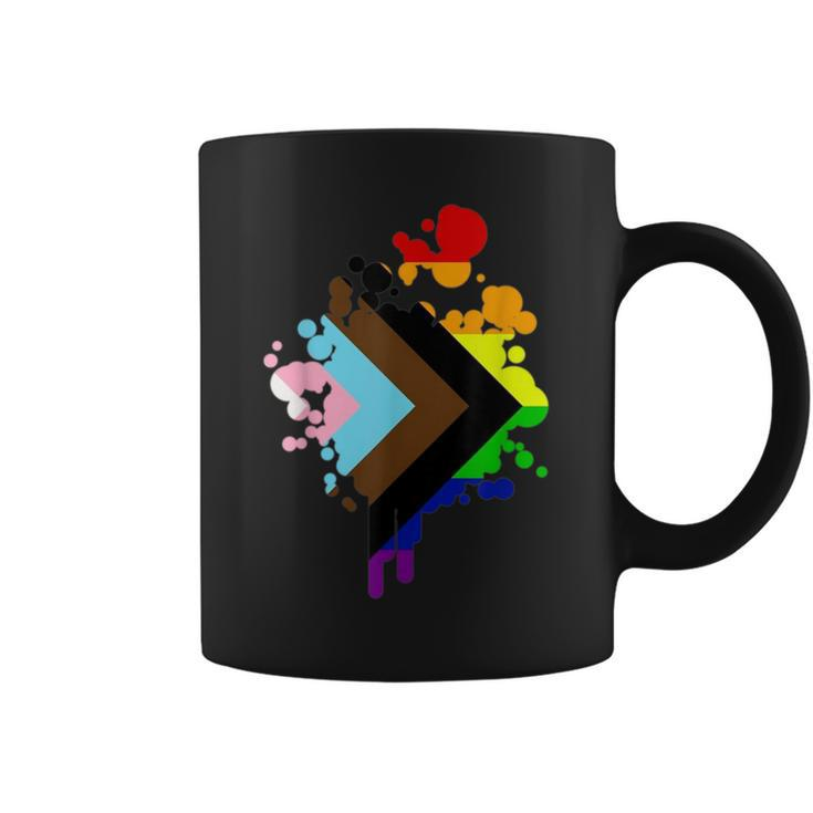 Progress Pride Rainbow Flag For Inclusivity Coffee Mug