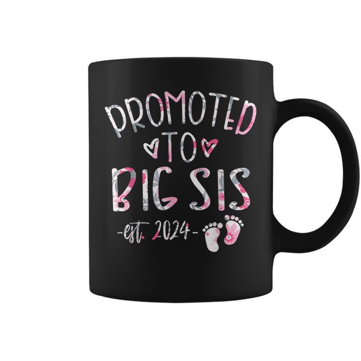 Promoted To Big Sis Est 2024 Sister Pregnancy Announcement Coffee Mug