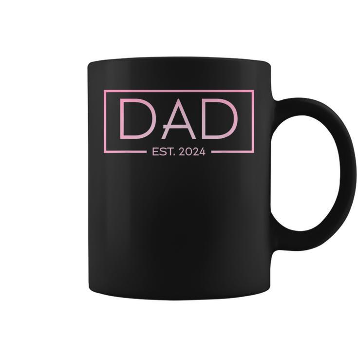 Promoted To Dad 2024 New Dad Girl Newborn Father's Day Baby Coffee Mug