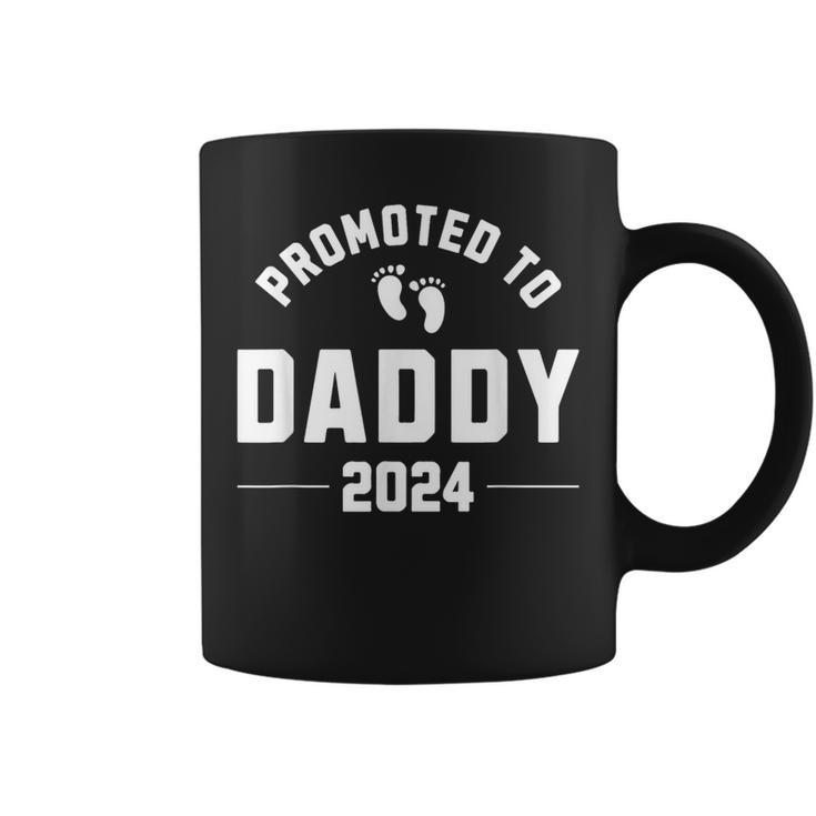 Promoted To Daddy 2024 New Father Pregnancy Announcement Coffee Mug