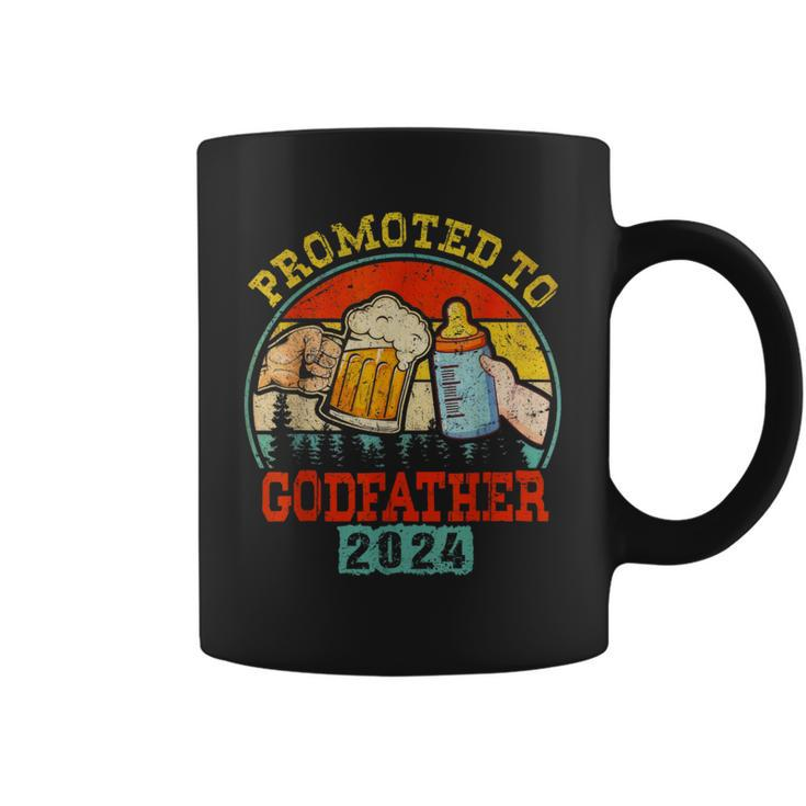 Promoted To Godfather Est 2024 First Time Daddy Father's Day Coffee Mug