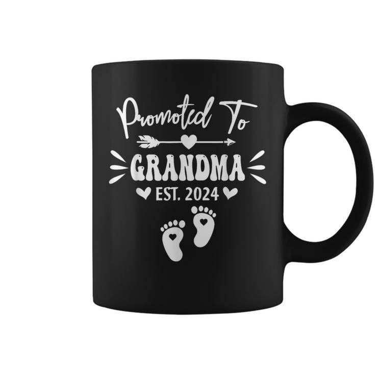Promoted To Grandma Est 2024 New Grandma Grandmother Coffee Mug