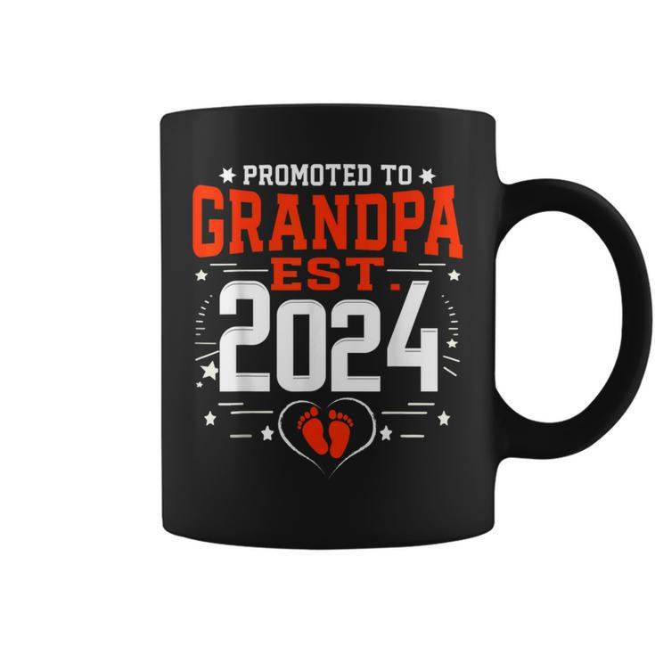 Promoted To Grandpa Est 2024 New Grandpa Father's Day 2024 Coffee Mug