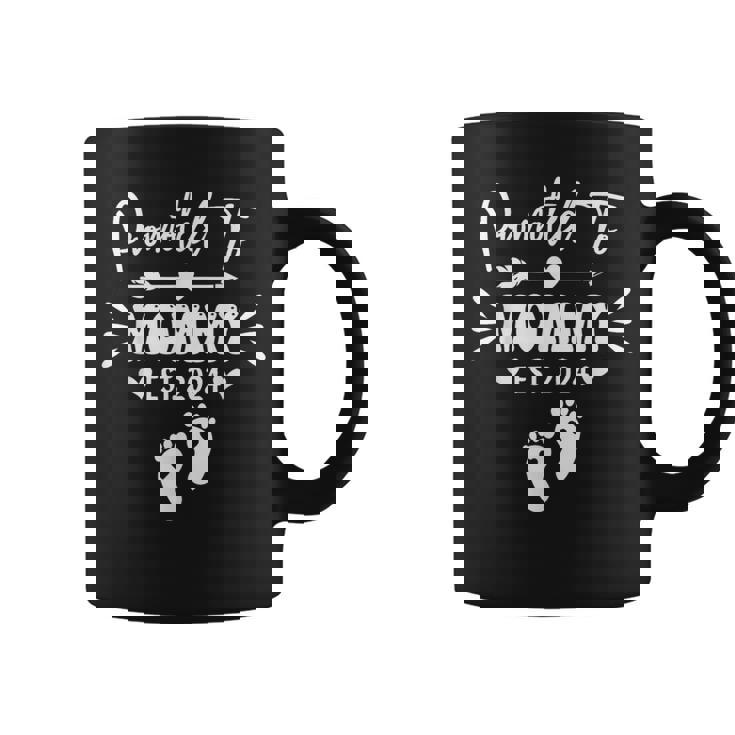 Promoted To Mommy Est 2024 New Grandma Grandmother Coffee Mug