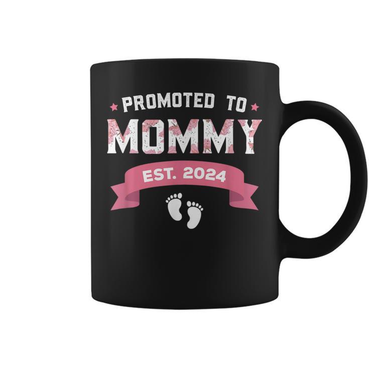 Promoted To Mommy Est 2024 New Mom First Mommy Coffee Mug