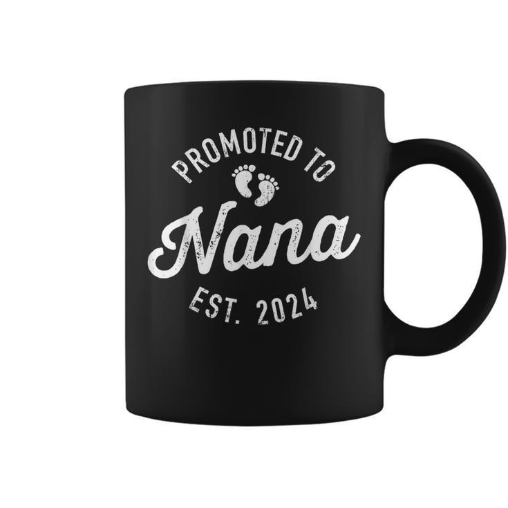 Promoted To Nana Est 2024 For New Baby Shower Grandma Coffee Mug