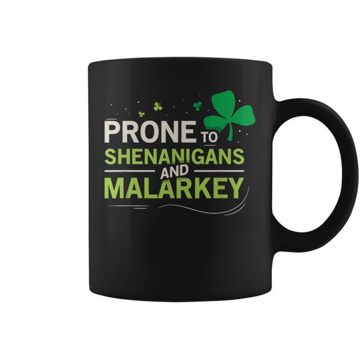 Prone To Shenanigans And Malarkey Ireland Leprechaun Irish Coffee Mug