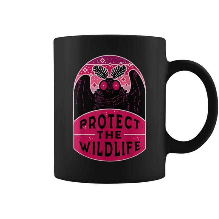 Protect The Wildlife Mothman Vintage Cryptid Coffee Mug