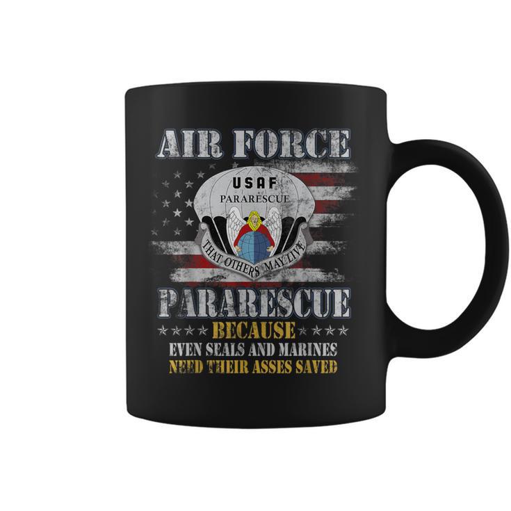 Proud Air Force Pararescue Veteran Vintage Flag Veterans Day Coffee Mug