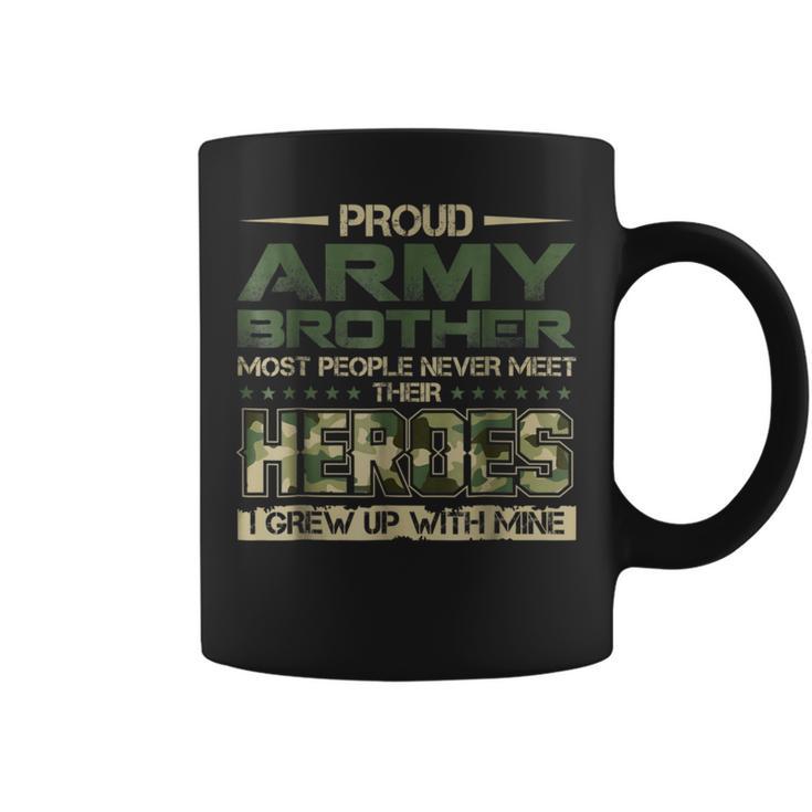 Proud Army Brother Patriotic Military Veteran Coffee Mug