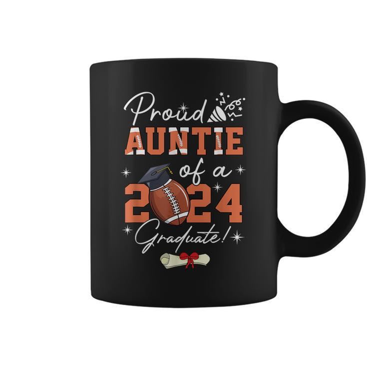 Proud Auntie Of A 2024 Graduate Football Graduation Coffee Mug