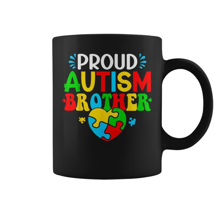 Proud Autism Brother Autism Awareness Autistic Sister Boys Coffee Mug