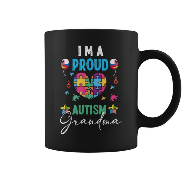 I Am A Proud Autism Grandma Girls Autism Awareness Coffee Mug
