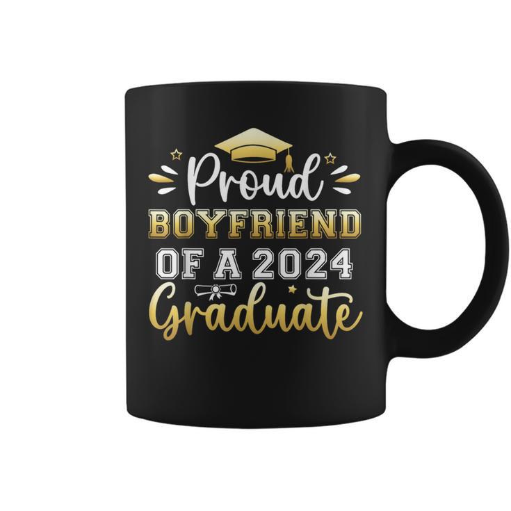 Proud Boyfriend Of A 2024 Graduate Senior Graduation Men Coffee Mug