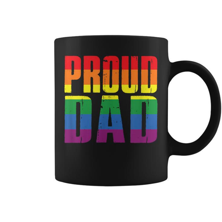 Proud Dad Lgbt Rainbow Gay Pride Father's Day Coffee Mug