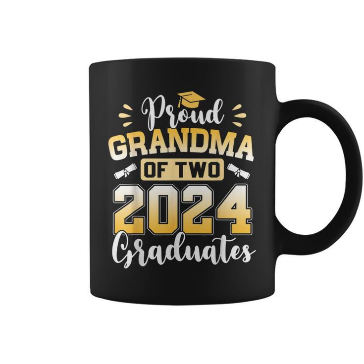 Proud Grandma Of Two 2024 Graduates Senior Class Of 2024 Coffee Mug