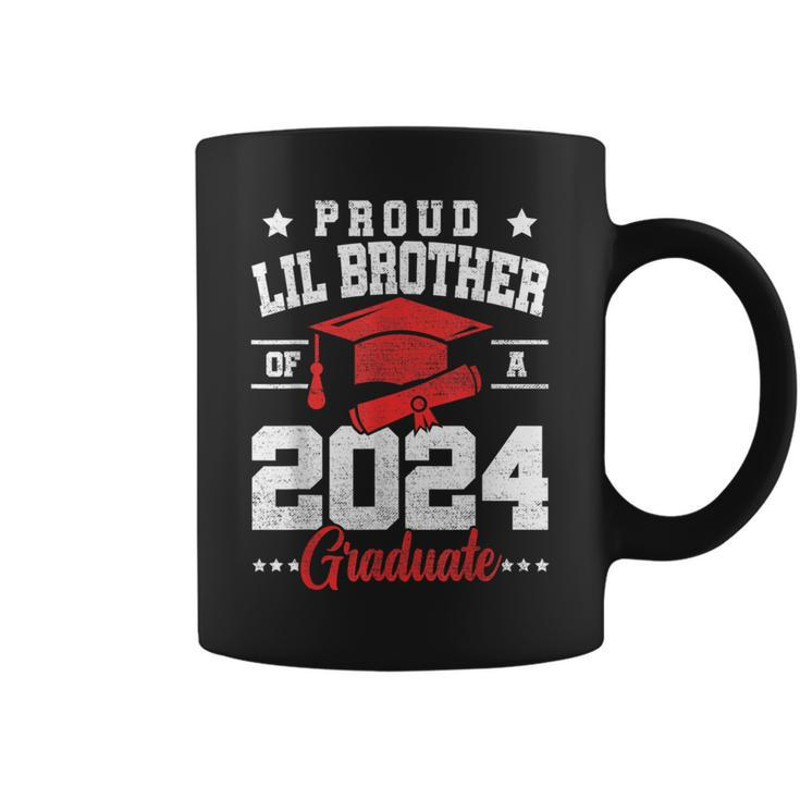 Proud Lil Brother Of A Class Of 2024 Graduate Senior Coffee Mug