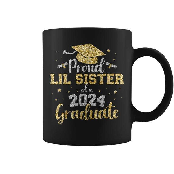 Proud Lil Sister Class Of 2024 Graduate Senior Graduation Coffee Mug