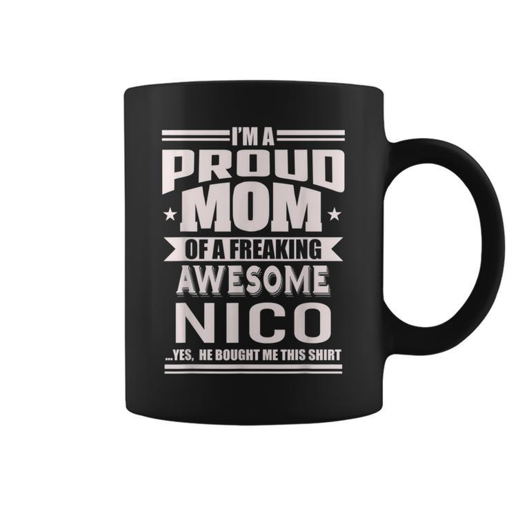Proud Mom Of A Awesome Nico Mother Son Name Coffee Mug