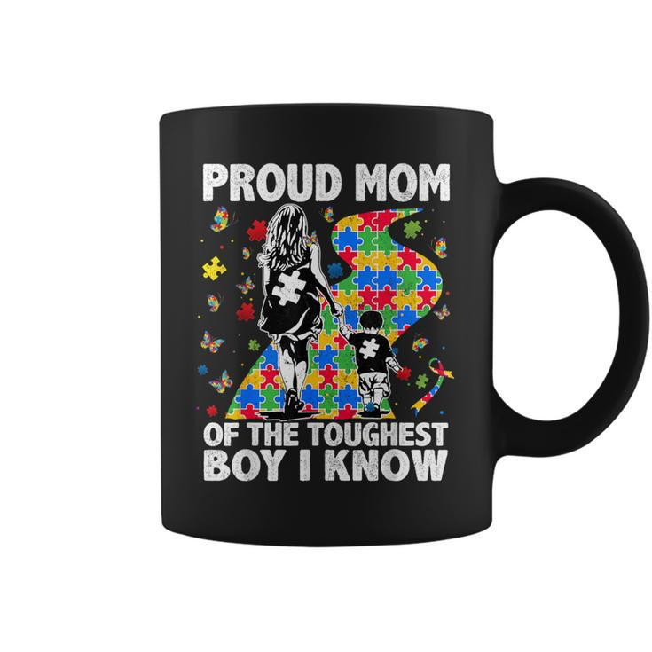 Proud Mom Of The Toughest Boy Son Autism Awareness Women Coffee Mug