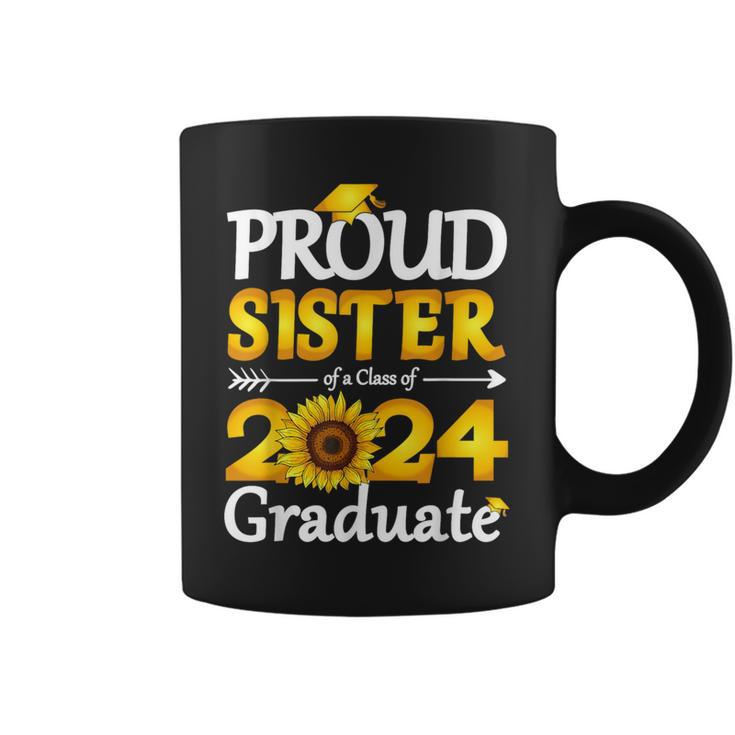 Proud Sister Of A Class Of 2024 Graduate Sunflower Coffee Mug