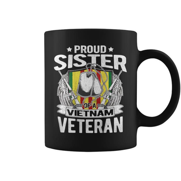 Proud Sister Of Vietnam Veteran Military Vet Coffee Mug