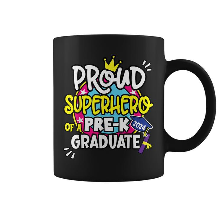 Proud Superhero Of A 2024 Boys Girls Pre-K Crew Graduation Coffee Mug