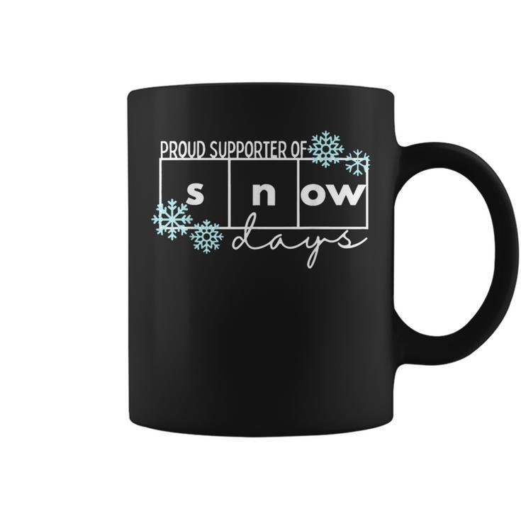 Proud Supporter Of Snow Days Teacher Christmas Coffee Mug