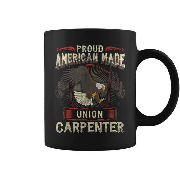 Proud Union Master Carpenter Worker Eagle American Coffee Mug