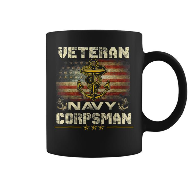 Proud Veteran Navy Corpsman  For Men Coffee Mug