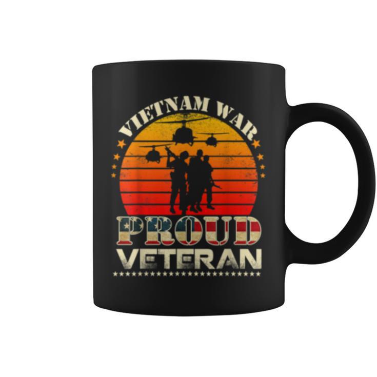 Proud Vietnam War Veteran  For Military Men Women Coffee Mug